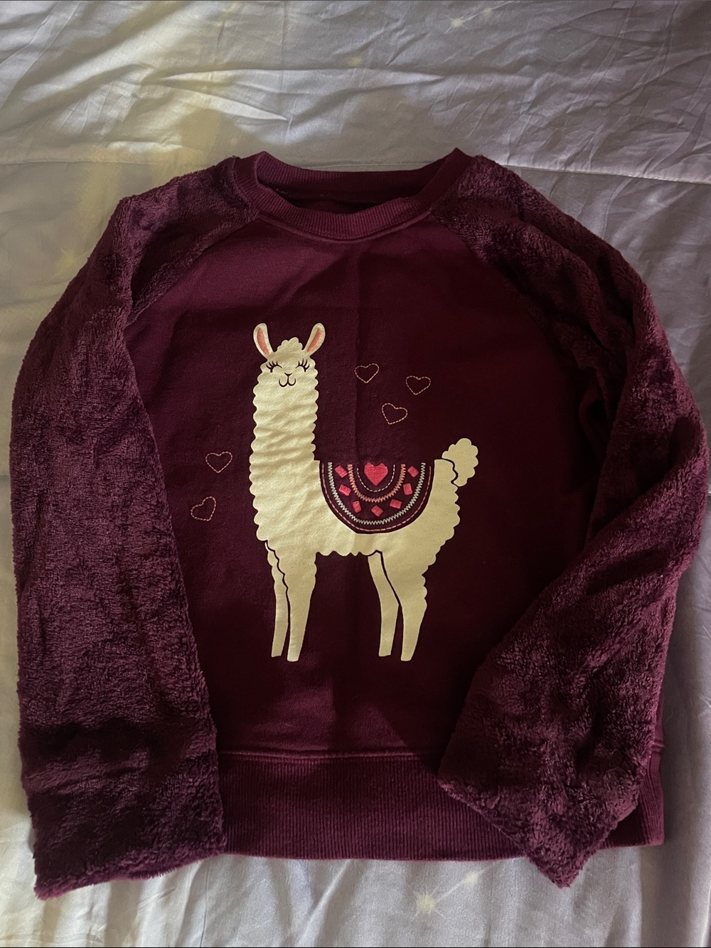jumping beans Burgundy Llama Graphic Pullover